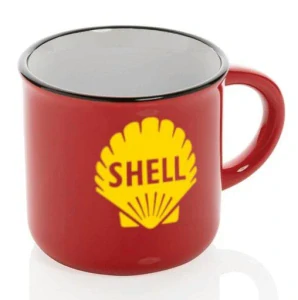 HRNEK SHELL KERAMICKÝ ČERVENÝ RETRO 300ML