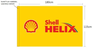 VLAJKA SHELL ŽERDOVÁ 115*180CM