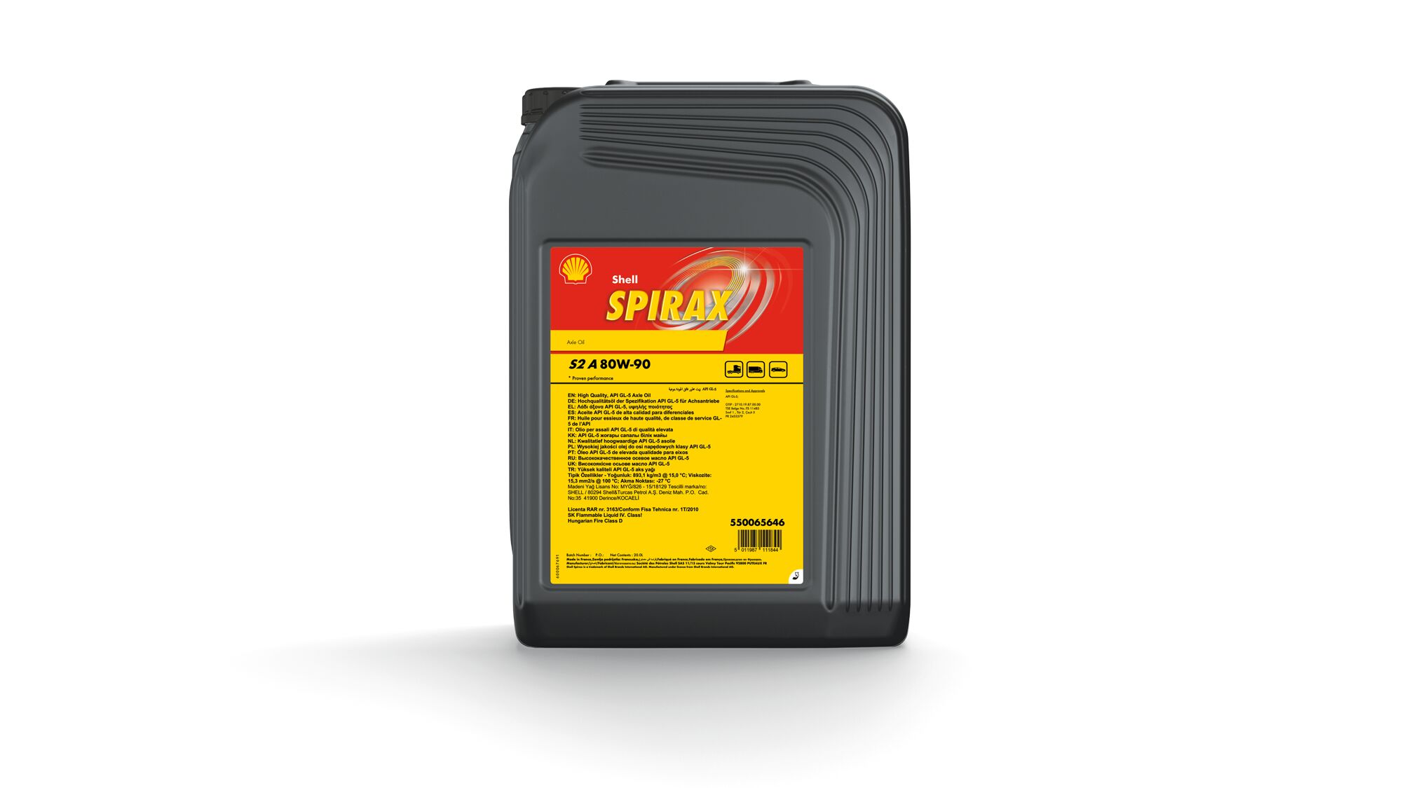 Shell Spirax S2 A 80W-90 20L JC